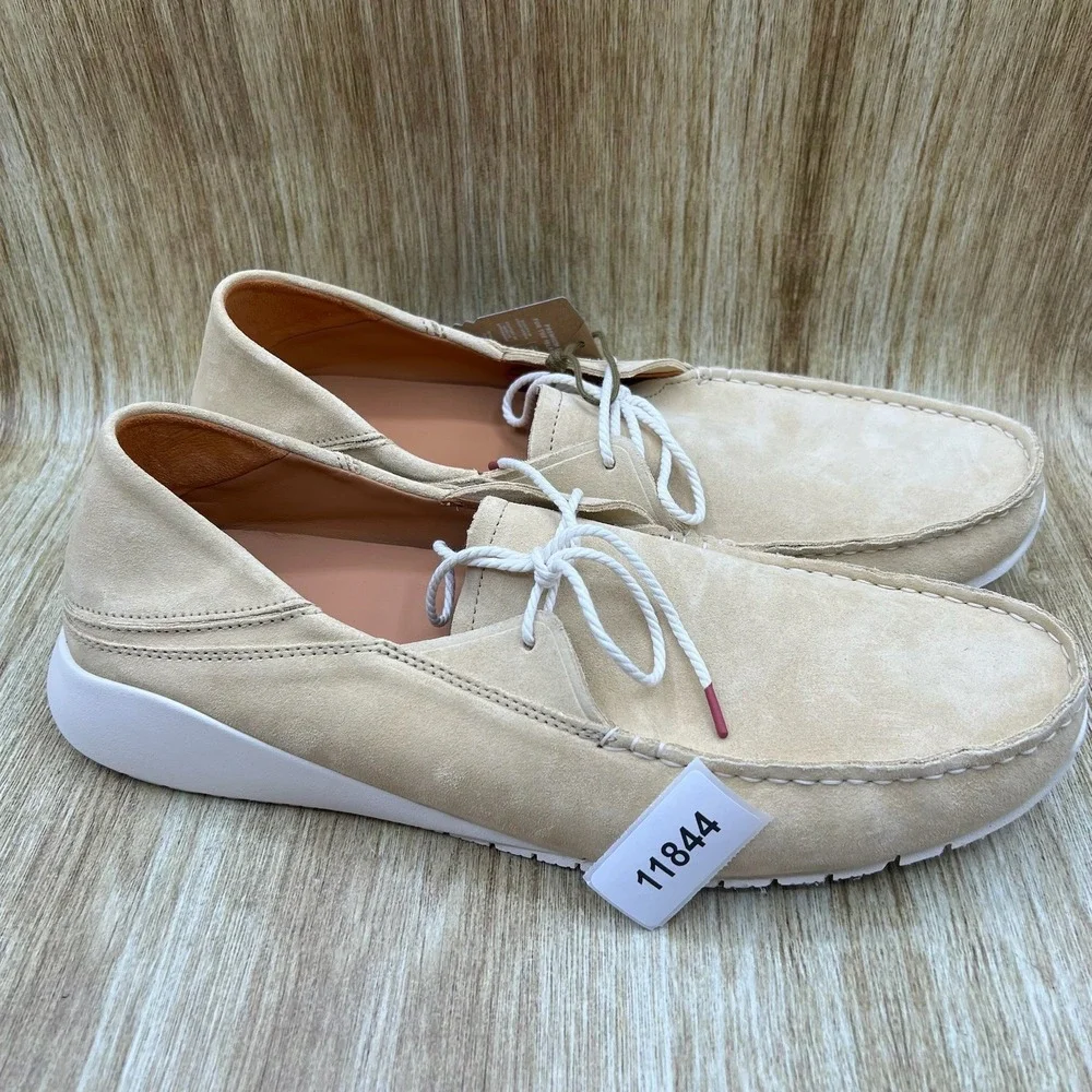 OluKai Ka'a Driver Loafers Men's Size 15 Golden Sand Suede Moccasin 10534-GSGS